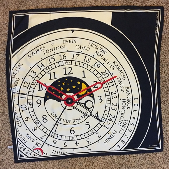 Louis Vuitton Accessories - LOUIS VUITTON Blue Silk Le Temps du Voyage